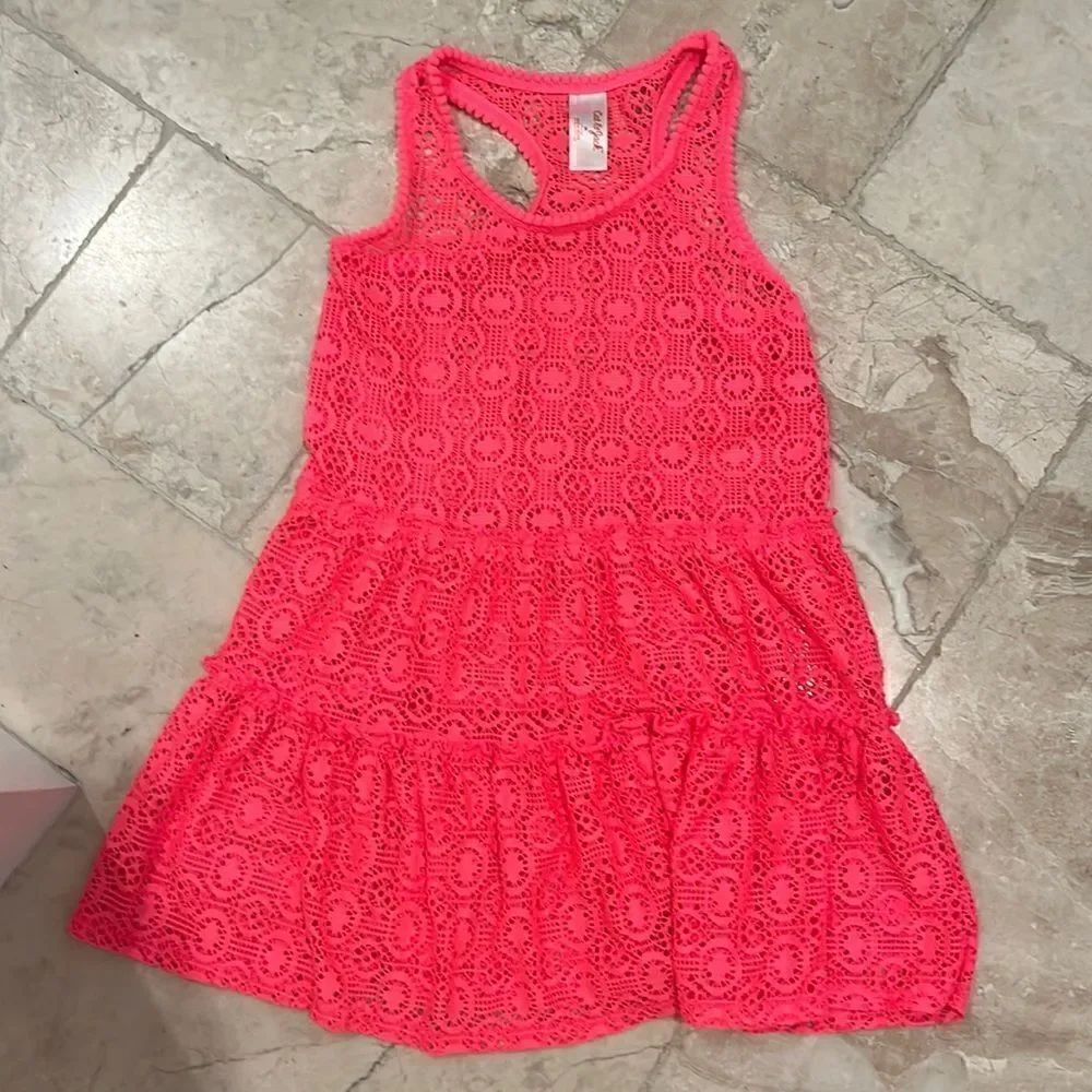 Cat & Jack fuschia swim coverup size medium